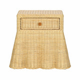 Pentra 25" Natural Rattan Nightstand With Drawer