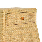 Pentra 25" Natural Rattan Nightstand With Drawer