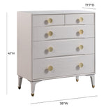 Divine 38" White 5-Drawer Chest