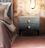 Divine 25" 2-Drawer Nightstand - Grey