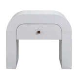 Hump 26" Arched Nightstand With Drawer - White