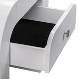 Hump 26" Arched Nightstand With Drawer - White