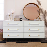 Trident 62" 6-Drawer Dresser - White