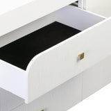 Hump 62" Arched 6-Drawer Dresser - White