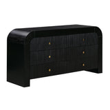Hump 62" Arched 6-Drawer Dresser - Black