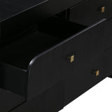 Hump 62" Arched 6-Drawer Dresser - Black