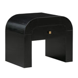 Hump 26" Arched Nightstand With Drawer - Black