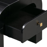 Hump 26" Arched Nightstand With Drawer - Black
