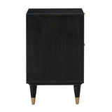 Sierra 22" Cane 2-Drawer Nightstand - Black