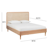 Carmen Natural Ash and Cane Bed - King