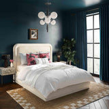 Briella Performance Velvet Bed - Cream / King