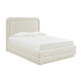 Briella Performance Velvet Bed - Cream / Queen