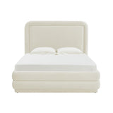 Briella Performance Velvet Bed - Cream / Queen