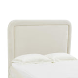 Briella Performance Velvet Bed - Cream / Queen