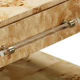 Brandyss 26" Burl 2-Drawer Nightstand - Natural