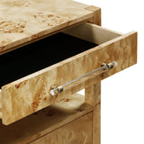 Brandyss 26" Burl 2-Drawer Nightstand - Natural