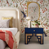 Suzie 26" Rattan Nightstand With Drawer - Navy