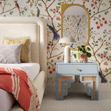 Suzie 26" Rattan Nightstand With Drawer - Blue