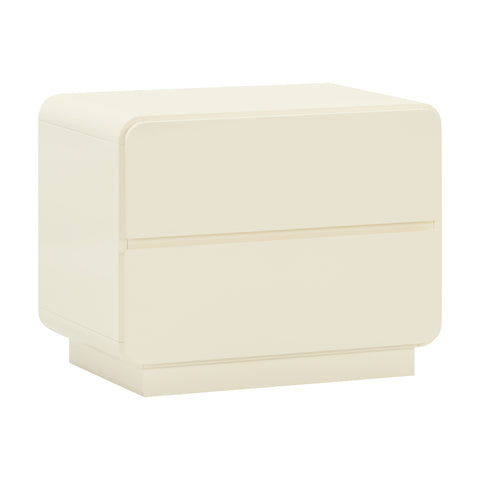 Sagura 28" 2-Drawer Nightstand - Cream