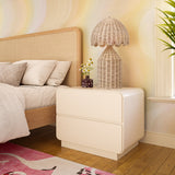 Sagura 28" 2-Drawer Nightstand - Cream