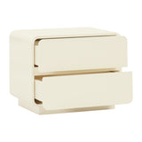 Sagura 28" 2-Drawer Nightstand - Cream