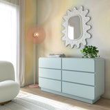 Sagura 56" 6-Drawer Dresser - Blue