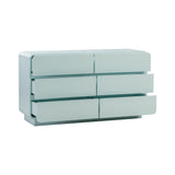 Sagura 56" 6-Drawer Dresser - Blue