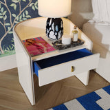 Collins 22" Lacquer Nightstand With Drawer - Cream