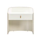 Collins 22" Lacquer Nightstand With Drawer - Cream