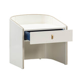 Collins 22" Lacquer Nightstand With Drawer - Cream