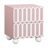Tori 23" Motif 2-Drawer Nightstand - Mauve