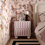 Tori 23" Motif 2-Drawer Nightstand - Mauve