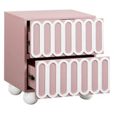 Tori 23" Motif 2-Drawer Nightstand - Mauve
