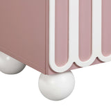 Tori 23" Motif 2-Drawer Nightstand - Mauve