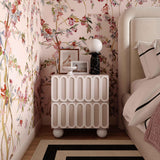 Tori 23" Motif 2-Drawer Nightstand - Taupe