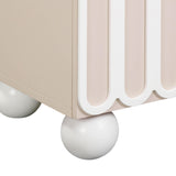 Tori 23" Motif 2-Drawer Nightstand - Taupe