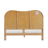 Grappa Natural Wood &amp; Raffia Bed - Queen