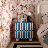 Tori 23" Motif 2-Drawer Nightstand - Blue