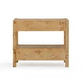 Brandyss 26" Burl 2-Drawer Nightstand - Honey