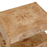 Brandyss 26" Burl 2-Drawer Nightstand - Honey