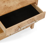 Brandyss 26" Burl 2-Drawer Nightstand - Honey