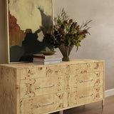 Brandyss 62" Burl 7-Drawer Dresser - Natural