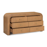 Hump 62" Arched 6-Drawer Dresser - Natural
