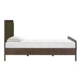 Hella Contract-Grade Velvet and Ash Wood Bed - Forest Green / King