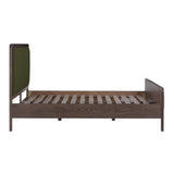 Hella Contract-Grade Velvet and Ash Wood Bed - Forest Green / King