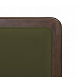 Hella Contract-Grade Velvet and Ash Wood Bed - Forest Green / King