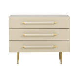 Trident 28" 3-Drawer Nightstand - Taupe