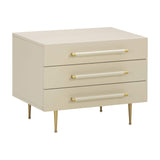 Trident 28" 3-Drawer Nightstand - Taupe