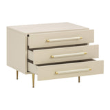 Trident 28" 3-Drawer Nightstand - Taupe