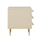 Trident 28" 3-Drawer Nightstand - Taupe